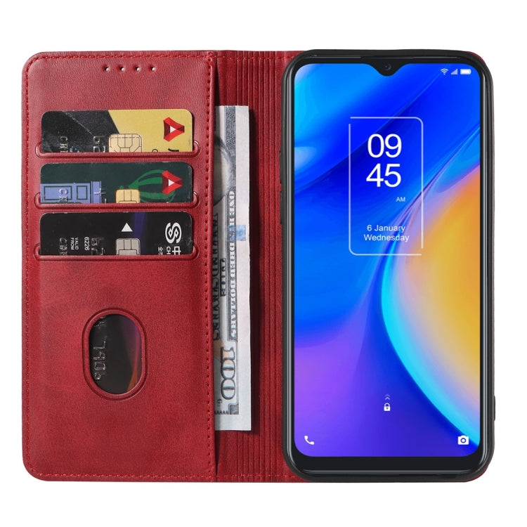 For TCL 20 SE Magnetic Closure Leather Phone Case