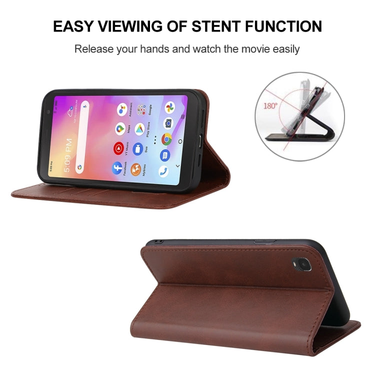 For TCL A3 A509DL/A30 Magnetic Closure Leather Phone Case