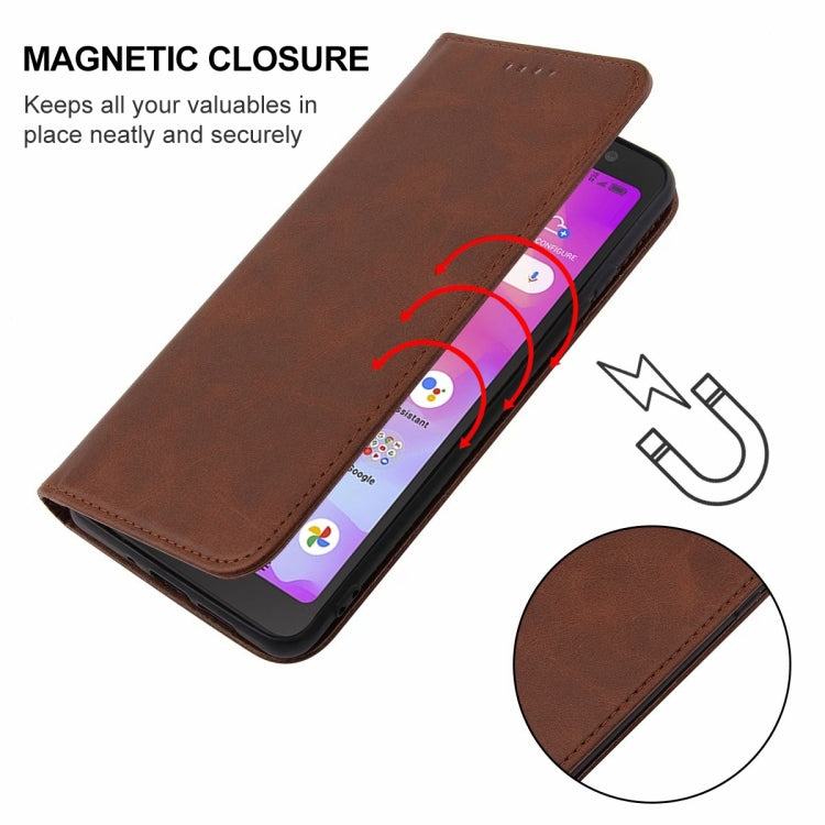 For TCL A3 A509DL/A30 Magnetic Closure Leather Phone Case