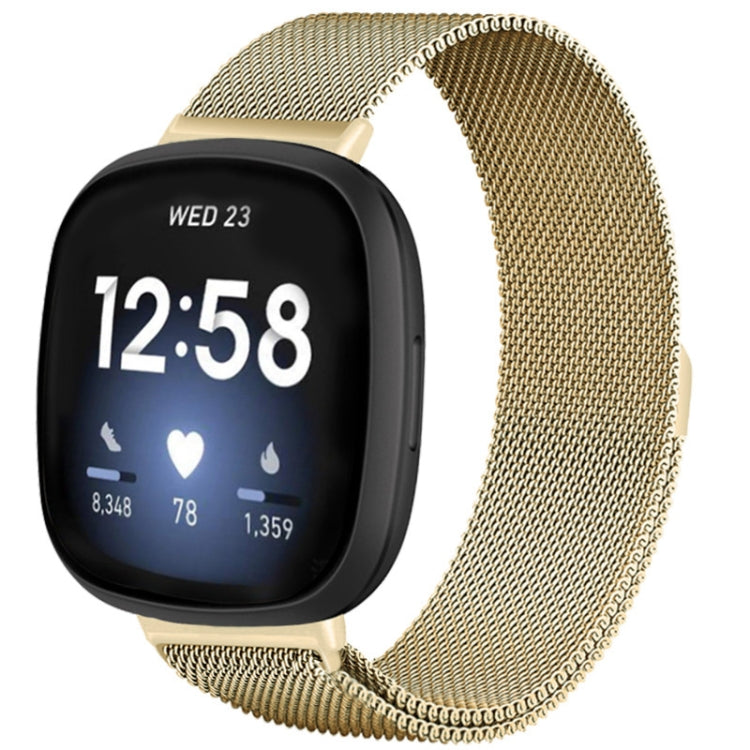 For Fitbit Versa 4 / Versa 3 20mm Milanese Magnetic Metal Split Buckle Watch Band