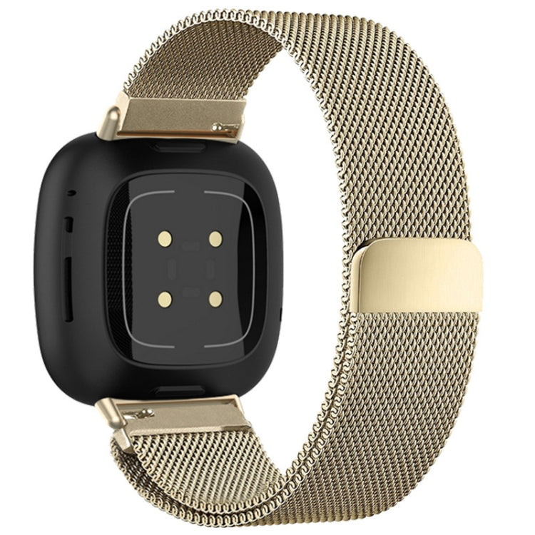 For Fitbit Versa 4 / Versa 3 20mm Milanese Magnetic Metal Split Buckle Watch Band