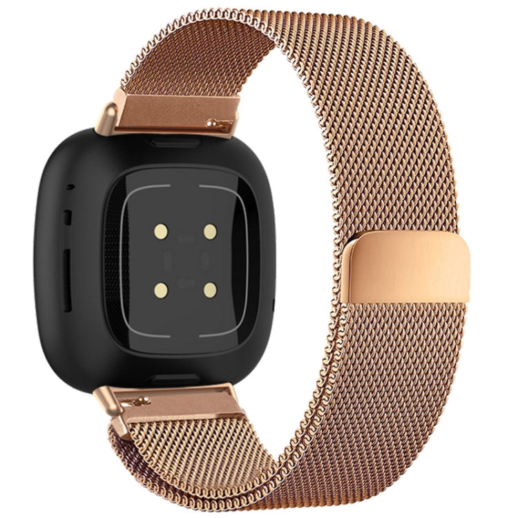 For Fitbit Versa 4 / Versa 3 20mm Milanese Magnetic Metal Split Buckle Watch Band