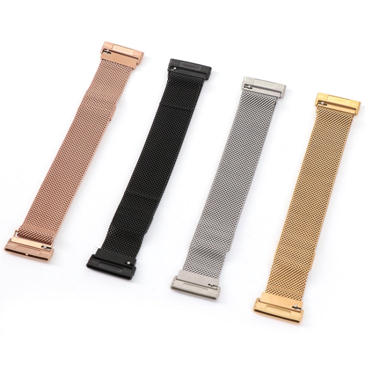 For Fitbit Versa 4 / Versa 3 20mm Milanese Magnetic Metal Split Buckle Watch Band