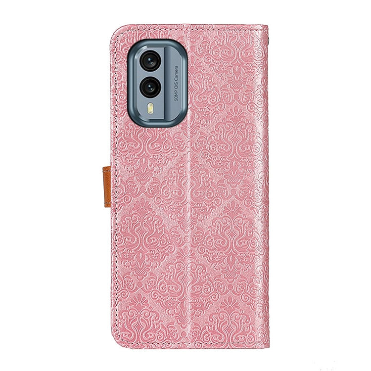For Nokia X30 5G European Floral Embossed Leather Phone Case