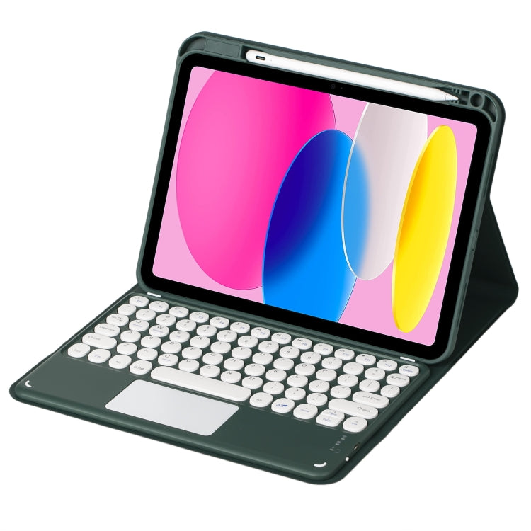 For iPad 10th Gen 10.9 2022 SA-10C Bluetooth Touch Keyboard Leather Tablet Case with Pen Slot
