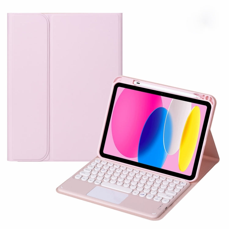 For iPad 10th Gen 10.9 2022 SA-10C Bluetooth Touch Keyboard Leather Tablet Case with Pen Slot