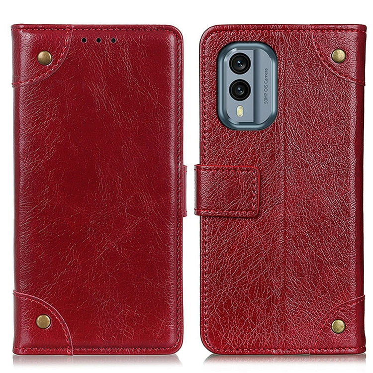 For Nokia X30 5G Copper Buckle Nappa Texture Horizontal Flip Leather Phone Case