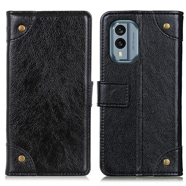 For Nokia X30 5G Copper Buckle Nappa Texture Horizontal Flip Leather Phone Case