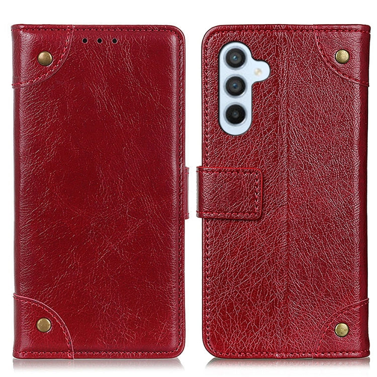 For Samsung Galaxy A54 5G Copper Buckle Nappa Texture Horizontal Flip Leather Phone Case