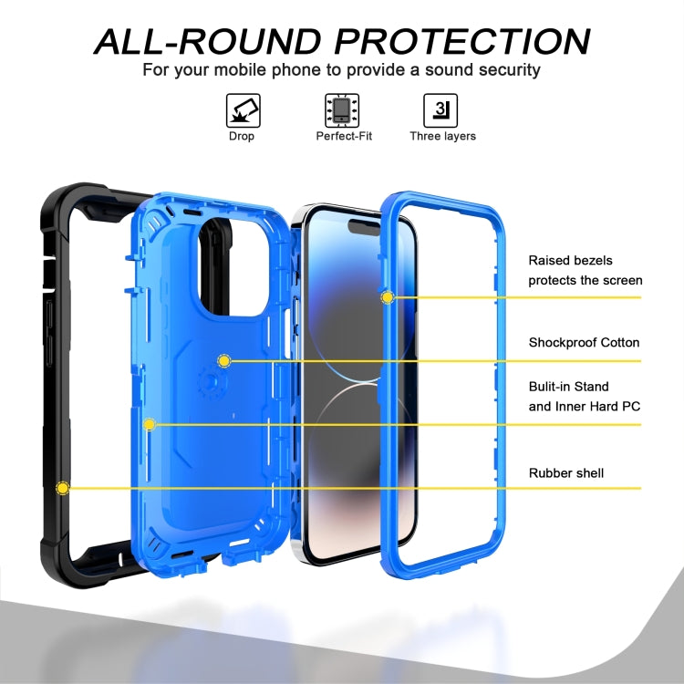 For iPhone 14 Pro Max Two-color Ring Holder Phone Case