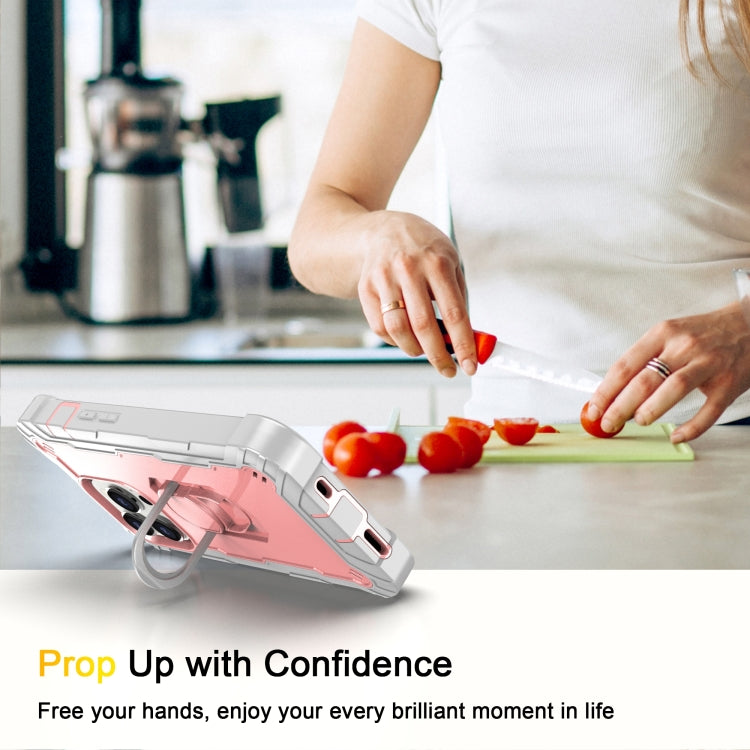 For iPhone 14 Pro Max Two-color Ring Holder Phone Case