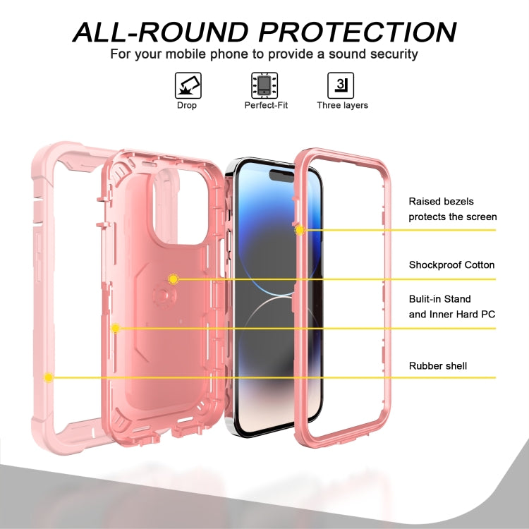 For iPhone 14 Pro Max Two-color Ring Holder Phone Case