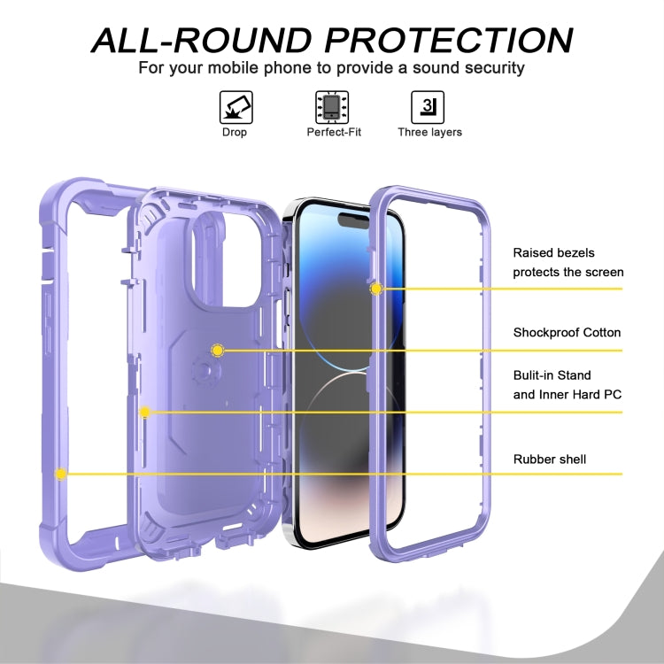 For iPhone 14 Pro Max Two-color Ring Holder Phone Case