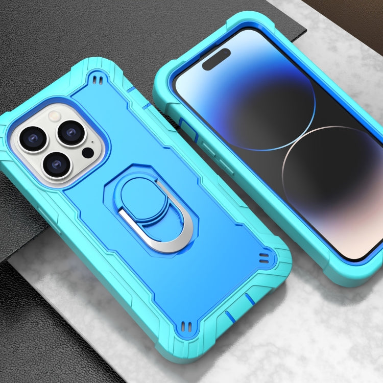 For iPhone 14 Pro Two-color Ring Holder Phone Case