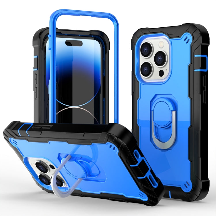 For iPhone 14 Pro Two-color Ring Holder Phone Case