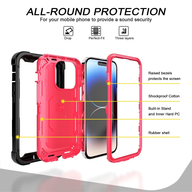 For iPhone 14 Pro Two-color Ring Holder Phone Case