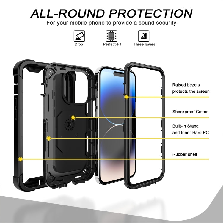 For iPhone 14 Pro Two-color Ring Holder Phone Case