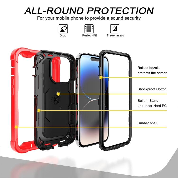 For iPhone 14 Pro Two-color Ring Holder Phone Case