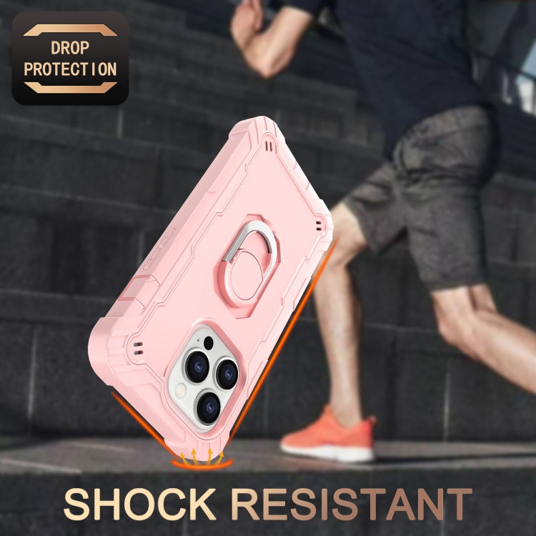For iPhone 14 Pro Two-color Ring Holder Phone Case