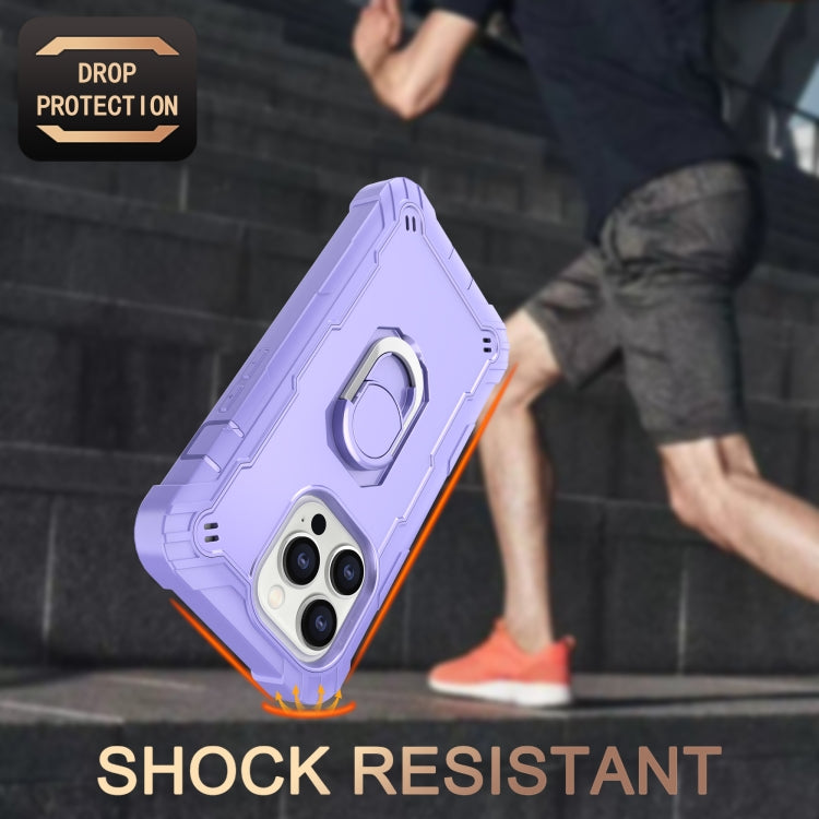 For iPhone 14 Pro Two-color Ring Holder Phone Case