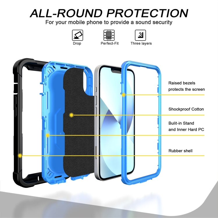 For iPhone 14 Two-color Ring Holder Phone Case