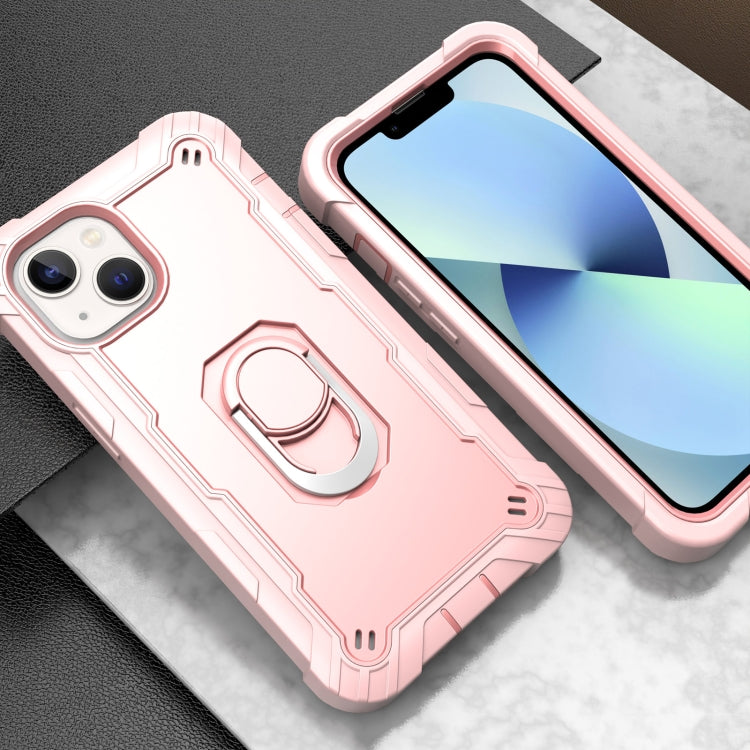 For iPhone 14 Two-color Ring Holder Phone Case