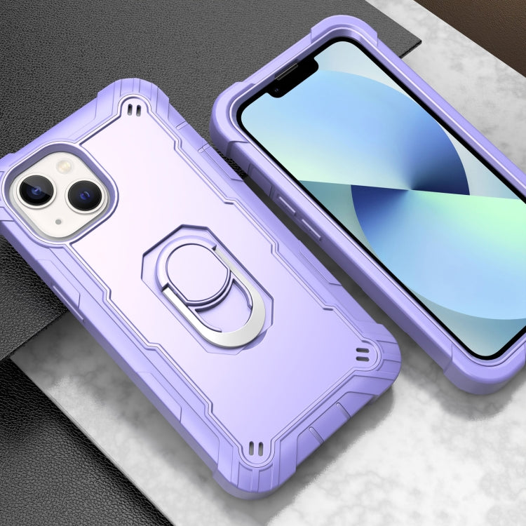 For iPhone 14 Two-color Ring Holder Phone Case