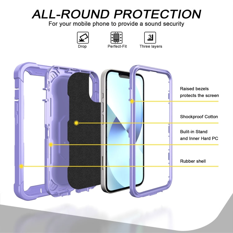 For iPhone 14 Plus Two-color Ring Holder Phone Case