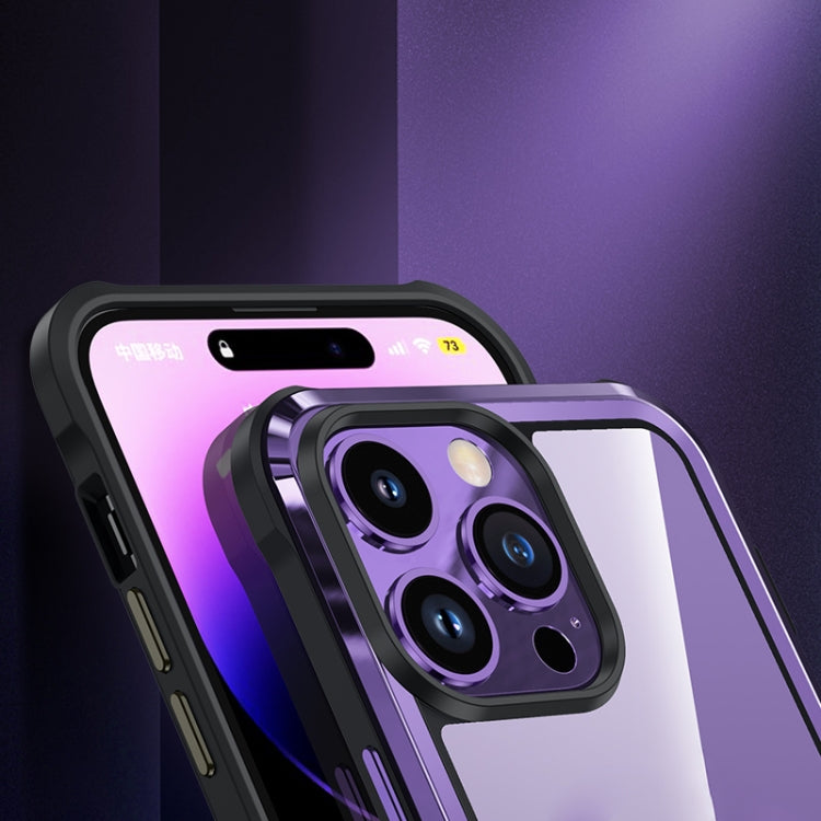 For iPhone 14 / 13 Steel Armour Series Metal + PC Phone Case
