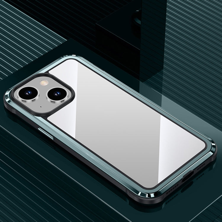 For iPhone 14 Plus Steel Armour Series Metal + PC Phone Case