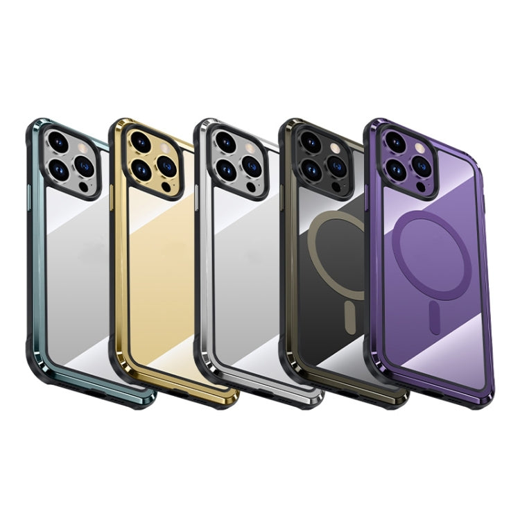 For iPhone 14 Plus Steel Armour Series Metal + PC Phone Case