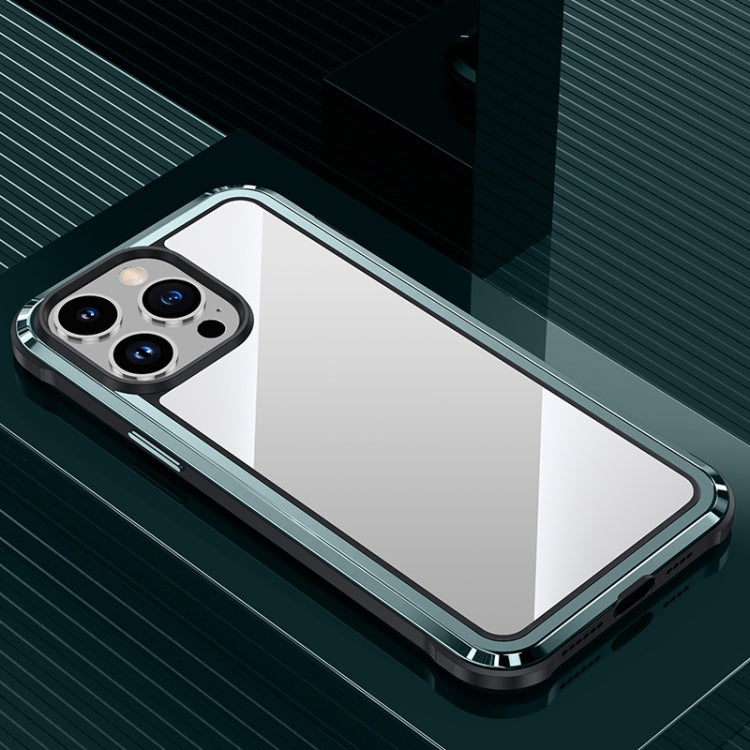For iPhone 14 Pro Max Steel Armour Series Metal + PC Phone Case