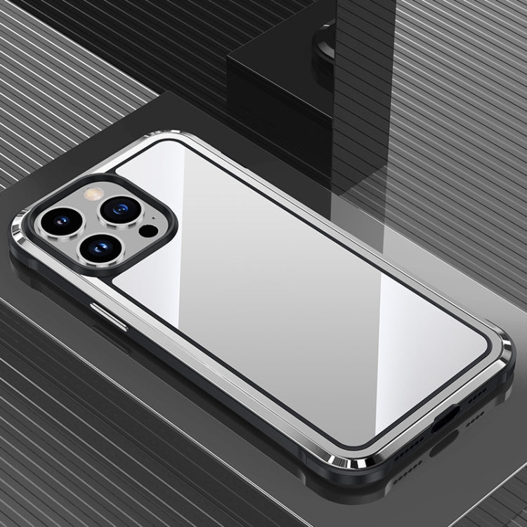 For iPhone 14 Pro Max Steel Armour Series Metal + PC Phone Case