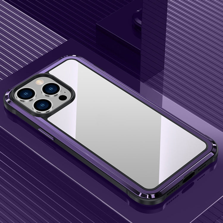 For iPhone 13 Pro Steel Armour Series Metal + PC Phone Case