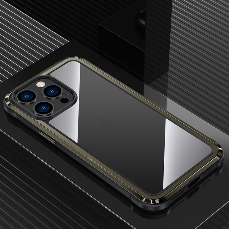 For iPhone 13 Pro Steel Armour Series Metal + PC Phone Case
