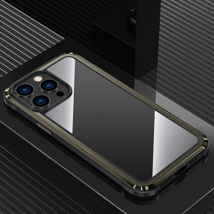For iPhone 13 Pro Max Steel Armour Series Metal + PC Phone Case