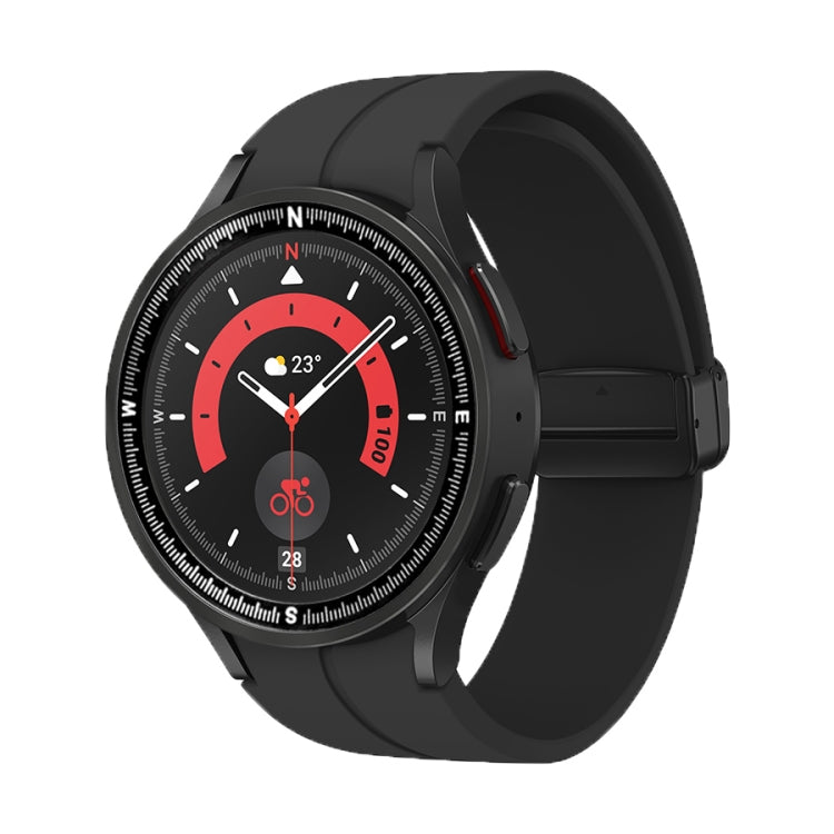 For Samsung Galaxy Watch 5 Pro Compass Scale Metal Watch Bezel