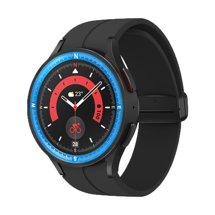 For Samsung Galaxy Watch 5 Pro Compass Scale Metal Watch Bezel