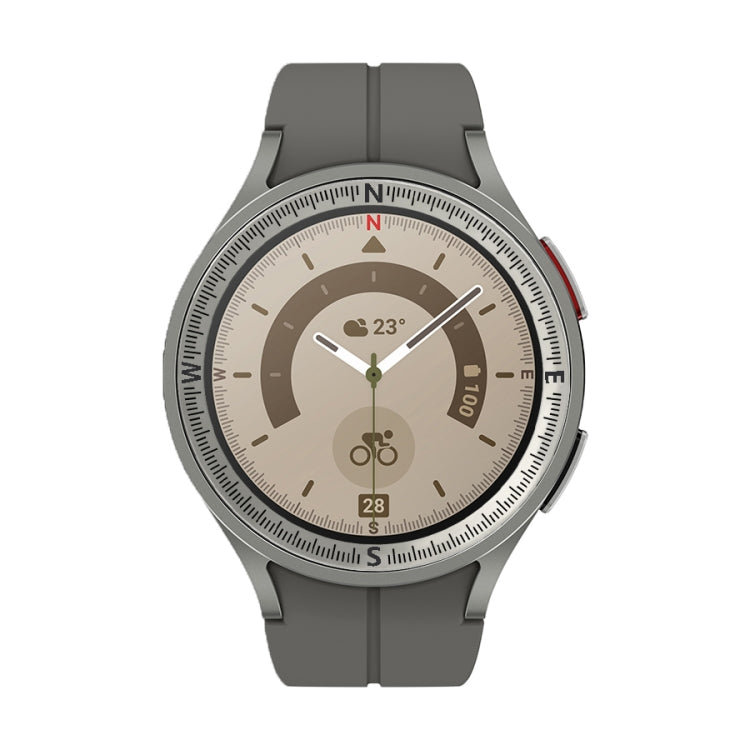 For Samsung Galaxy Watch 5 Pro Compass Scale Metal Watch Bezel