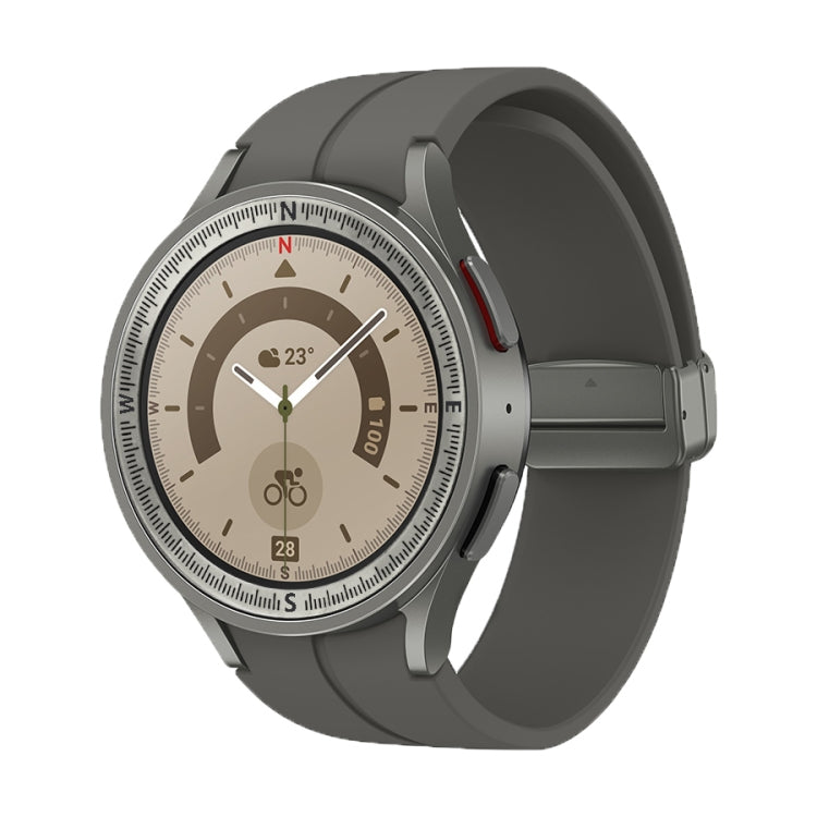 For Samsung Galaxy Watch 5 Pro Compass Scale Metal Watch Bezel
