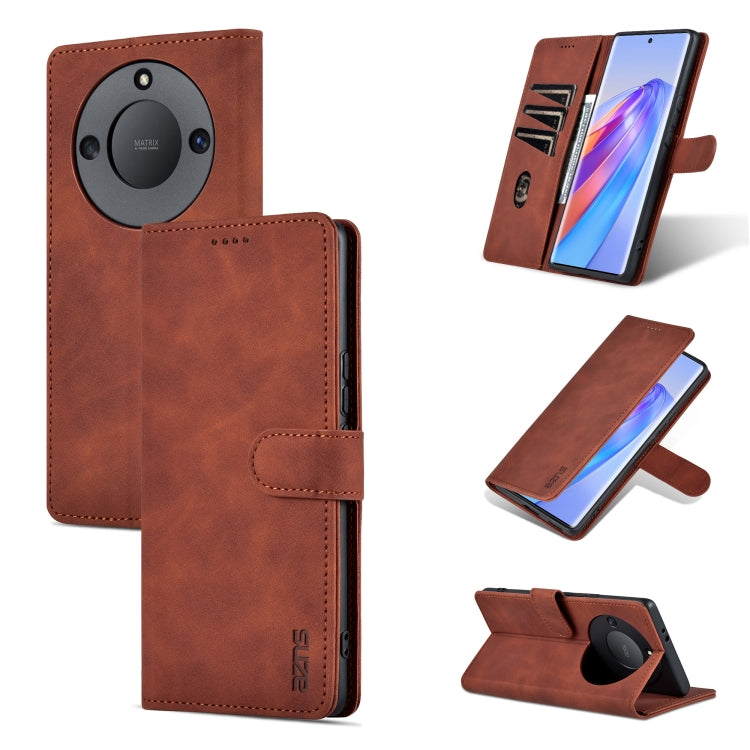 For Honor X40 AZNS Skin Feel Calf Texture Flip Leather Phone Case