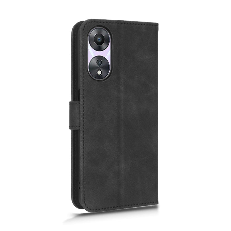 For OPPO A58 5G Skin Feel Magnetic Flip Leather Phone Case