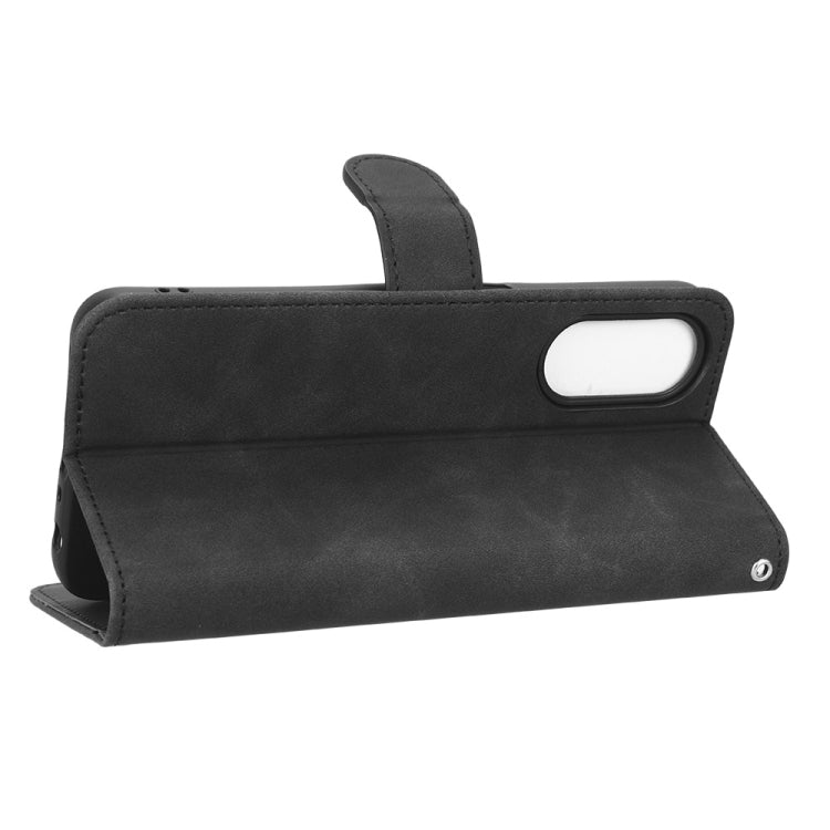 For OPPO A58 5G Skin Feel Magnetic Flip Leather Phone Case