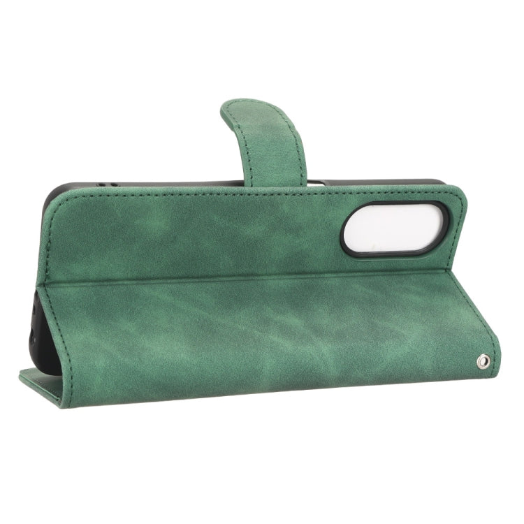 For OPPO A58 5G Skin Feel Magnetic Flip Leather Phone Case