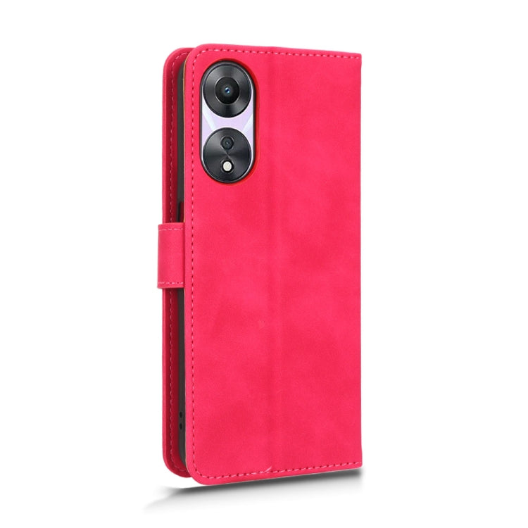 For OPPO A58 5G Skin Feel Magnetic Flip Leather Phone Case
