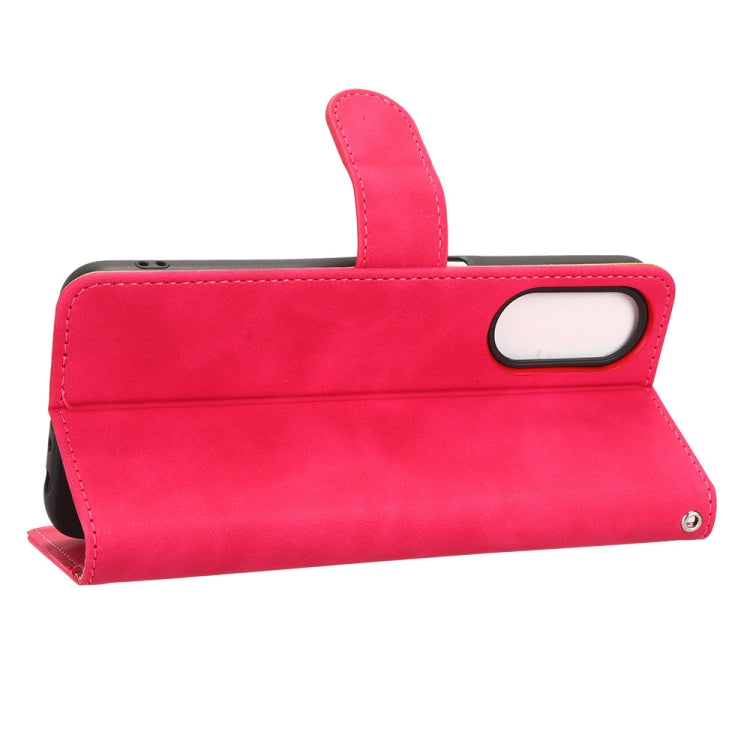 For OPPO A58 5G Skin Feel Magnetic Flip Leather Phone Case