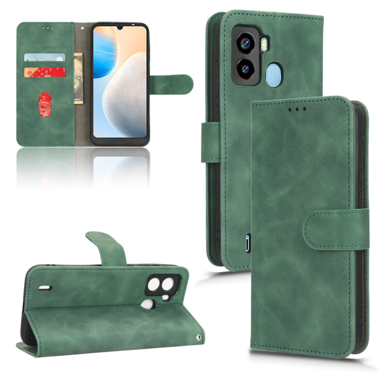 For Tecno Pop 6 Skin Feel Magnetic Flip Leather Phone Case