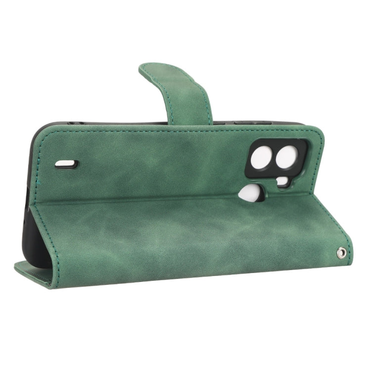 For Tecno Pop 6 Skin Feel Magnetic Flip Leather Phone Case