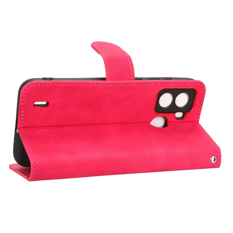 For Tecno Pop 6 Skin Feel Magnetic Flip Leather Phone Case