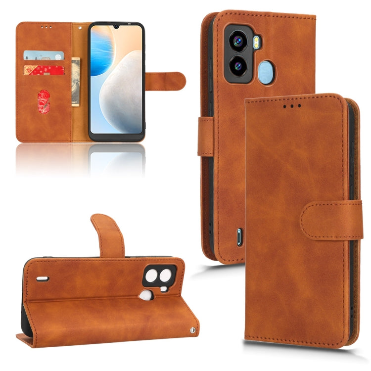 For Tecno Pop 6 Skin Feel Magnetic Flip Leather Phone Case